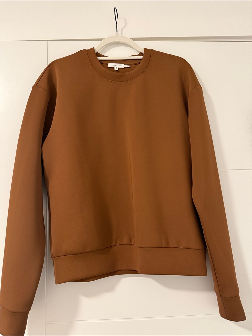 Good American Brown Crewneck Sweatshirt